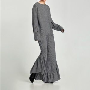 Zara Frilled Flowing Trousers